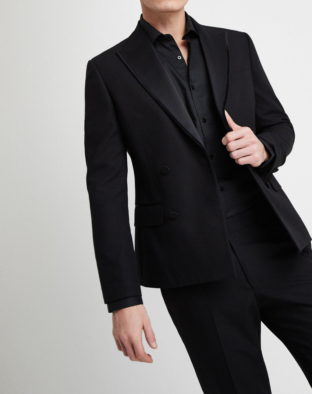 Slim Fit Double Breasted Tuxedo Suit