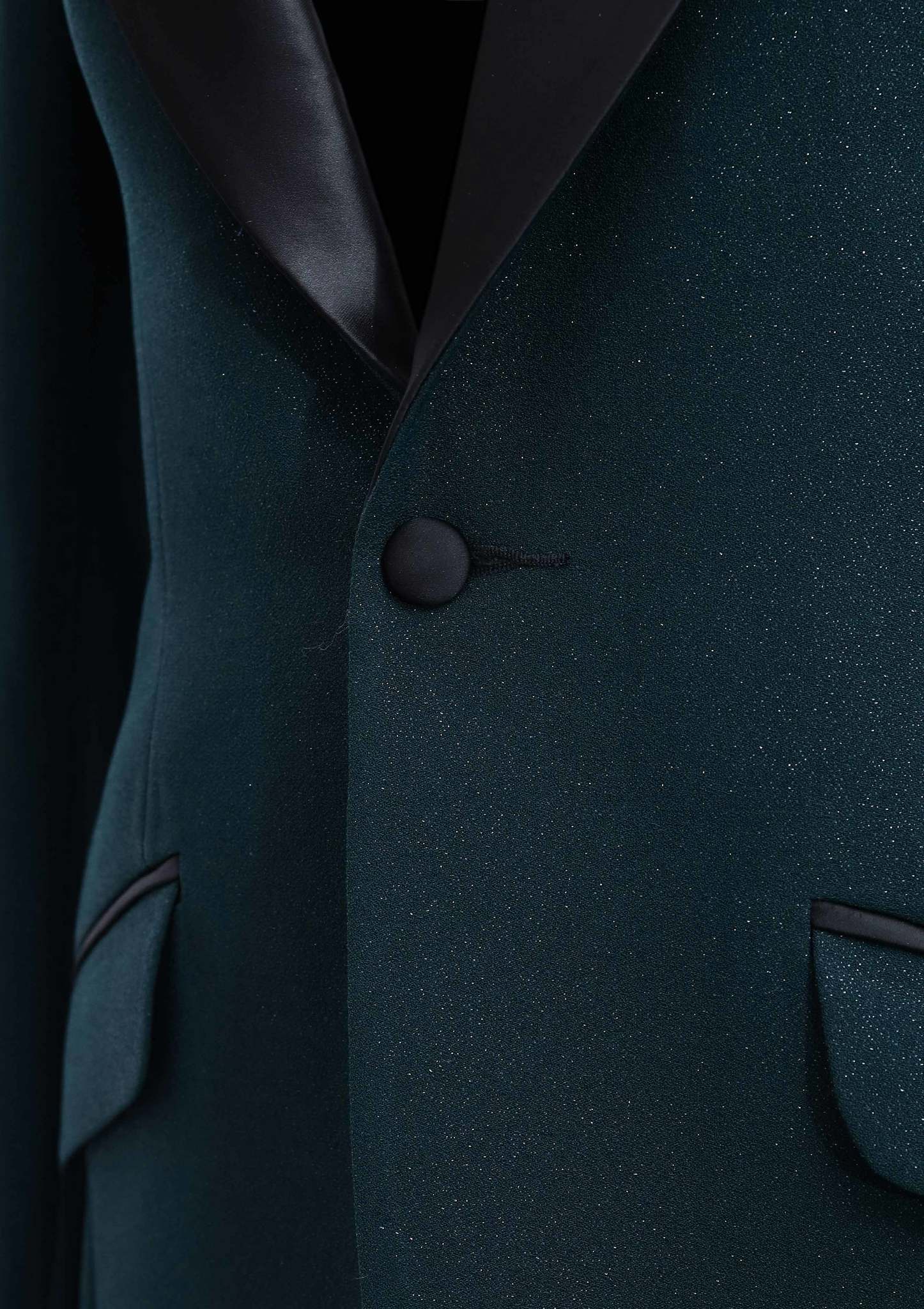 Shawl Collar Prom Tuxedo Blazer in Green Tumuh