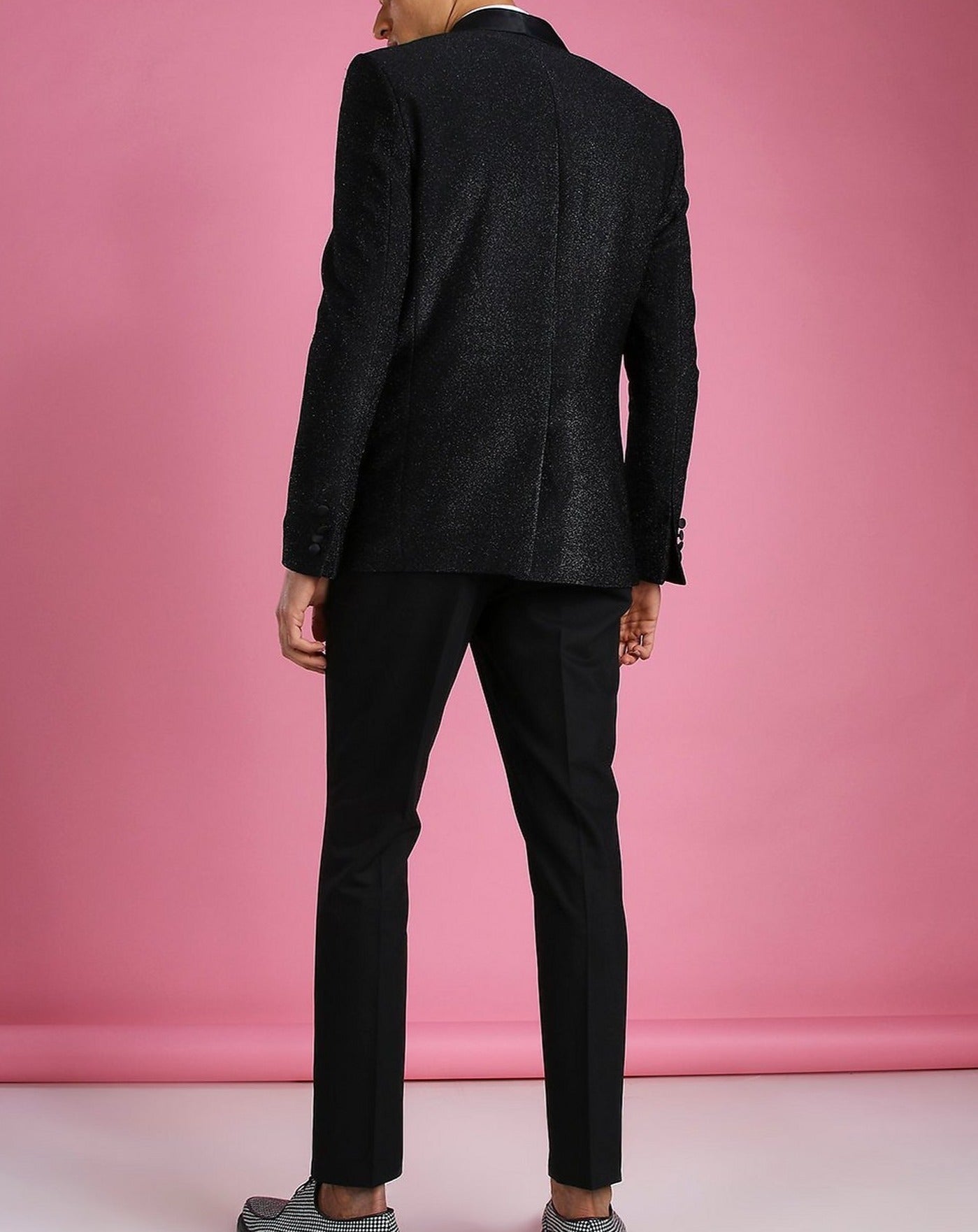 Black Prom Tuxedo Blazer/Suit With Shawl Collar